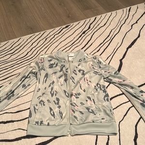 Girls adidas mint green track jacket. Size large